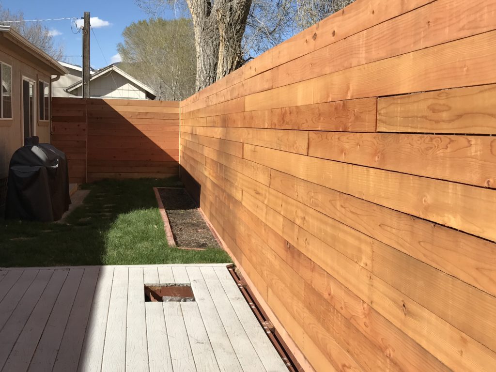 wood privacy fence