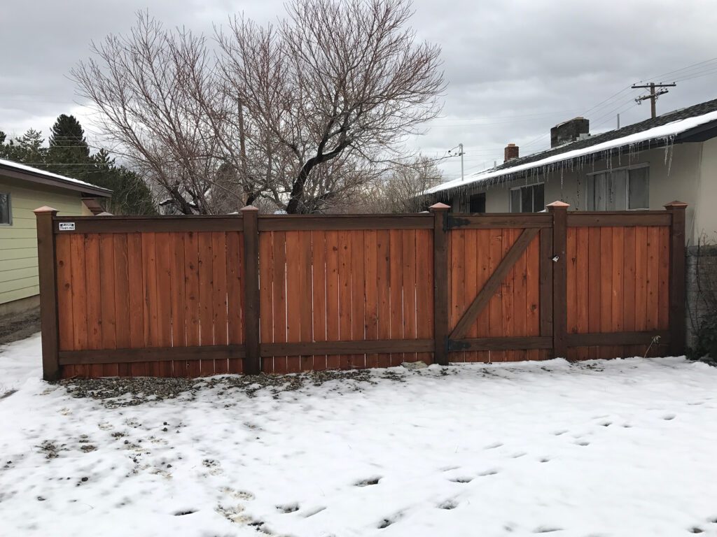 wooden privacy fence